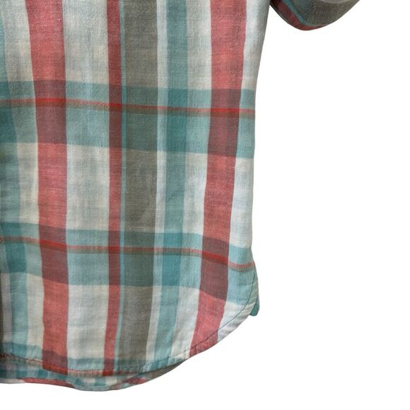 Tribal Brand Large Button Flannel Shirt Plaid Long Sleeve Roll Tabs Womens - Picture 10 of 16